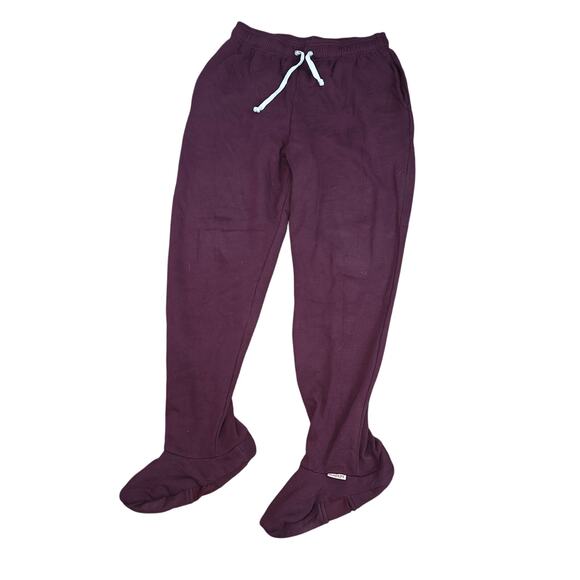 feejays Classic Footed Sweatpants Blackberry Adult Size Medium - Picture 1 of 5